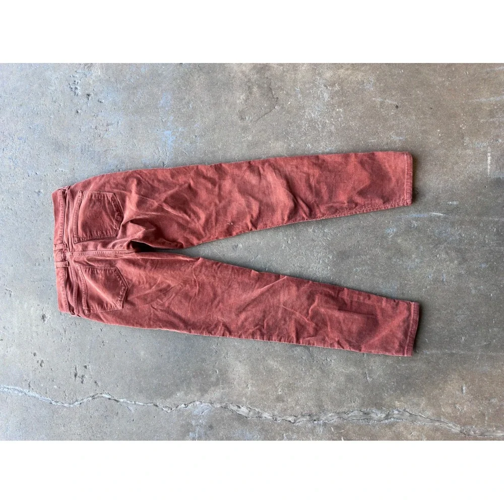 Lucky Brand Sofia Skinny Corduroy Pants Rust Orange Terracotta Size 2/26 - Picture 4 of 5